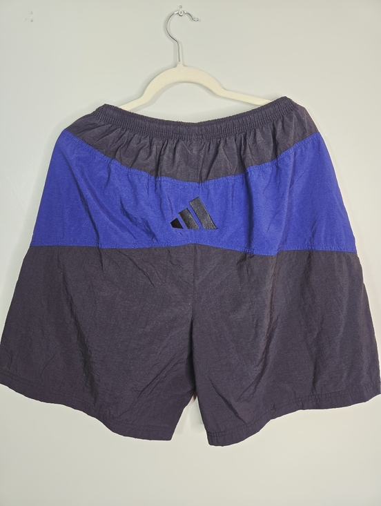 adidas Black Shorts with Blue Logo Accent Vintage 90s - Picture 7 of 8